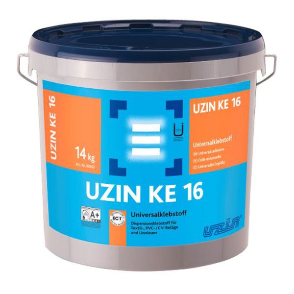 UZIN KE 16 Dispersionsklebstoff für Textil- und PVC-Beläge sowie Linoleum auf Bodenchemie.de